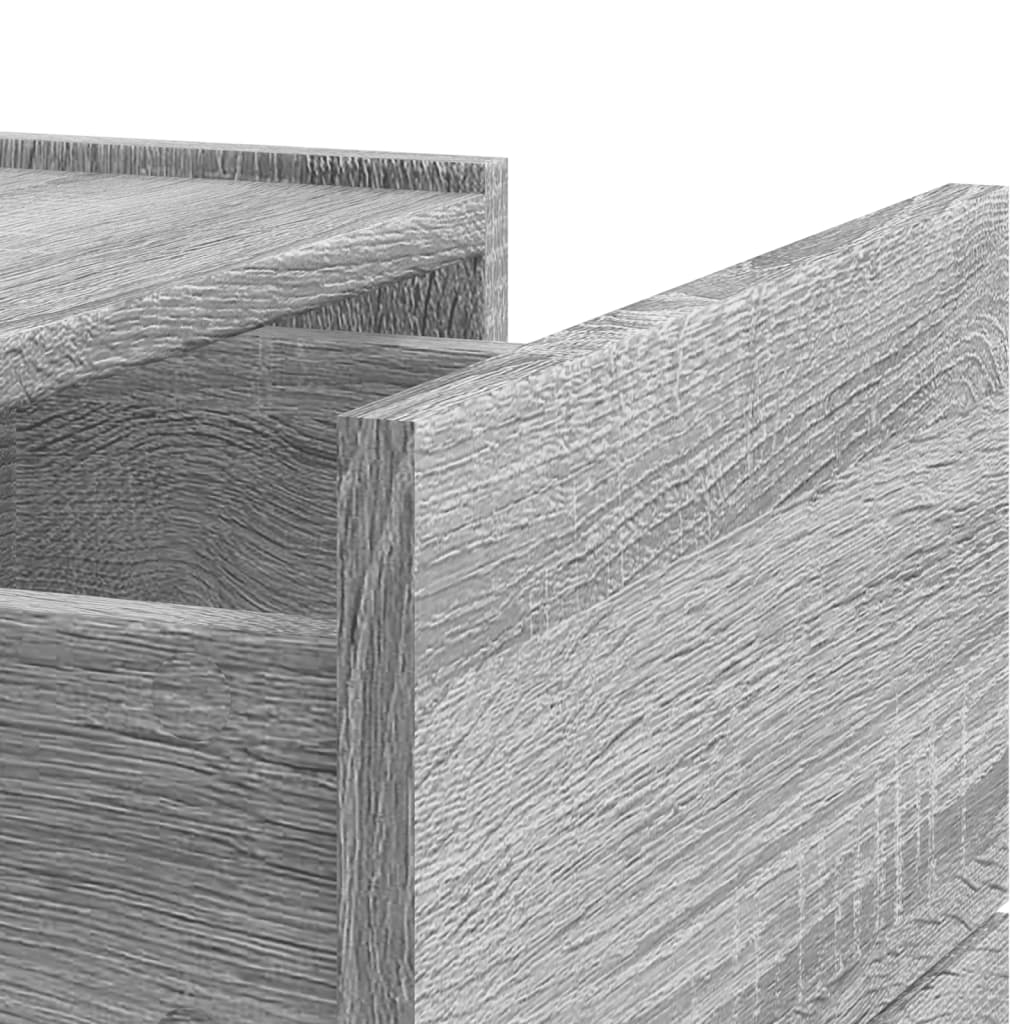 Comodini a Muro 2 pz-Set di 2 Tavolino da notte Grigio Sonoma 45x30x35 cm 950403