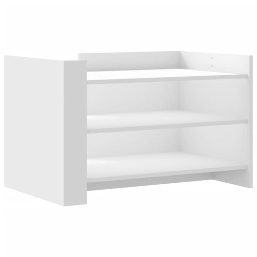 Tavolino da Salotto-Tavolino da soggiorno-Tavolo Bianco 80x50x50 cm in Legno Multistrato 254588