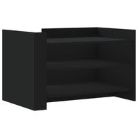 Tavolino da Salotto Nero 80x50x50 cm in Legno Multistrato 848340