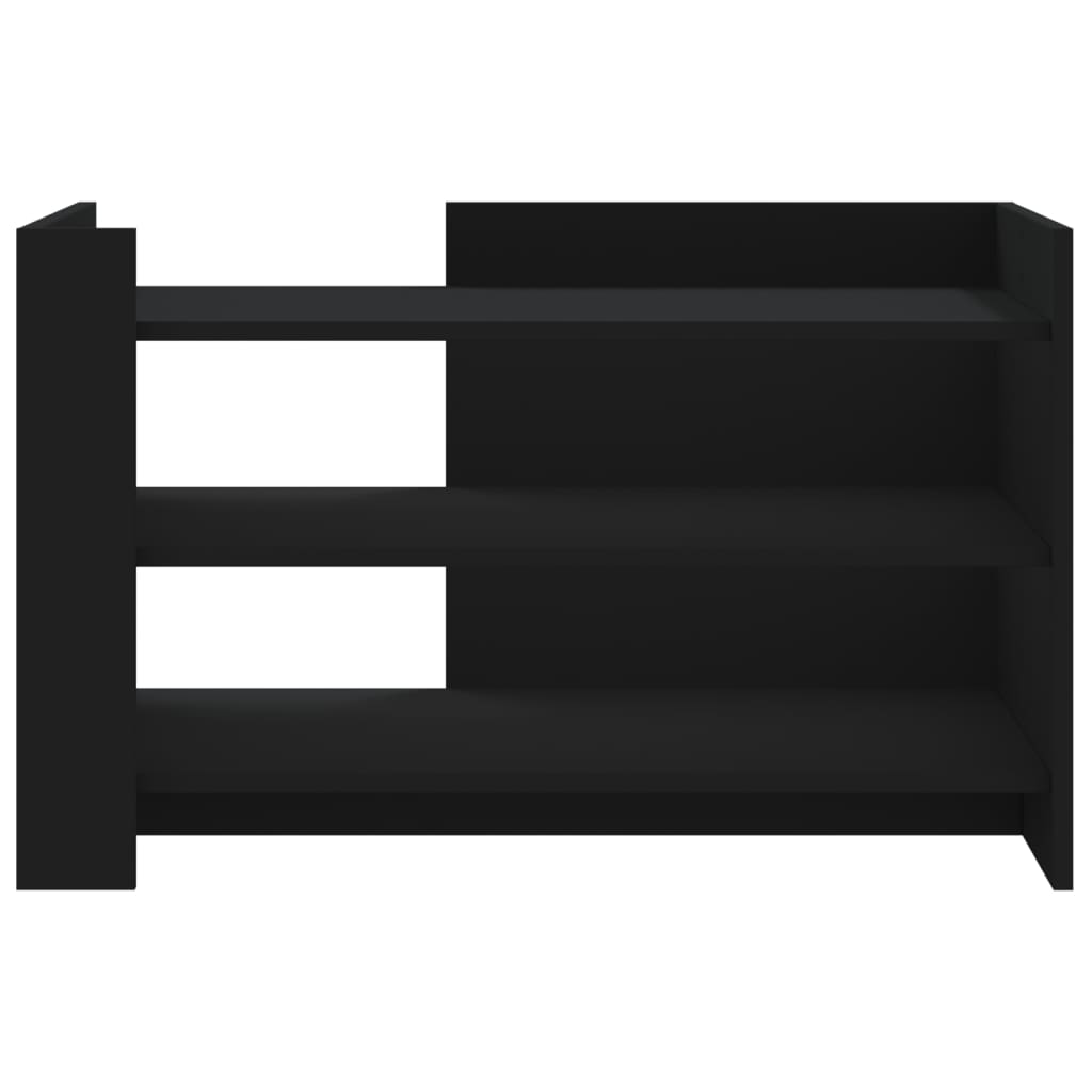 Tavolino da Salotto Nero 80x50x50 cm in Legno Multistrato 848340