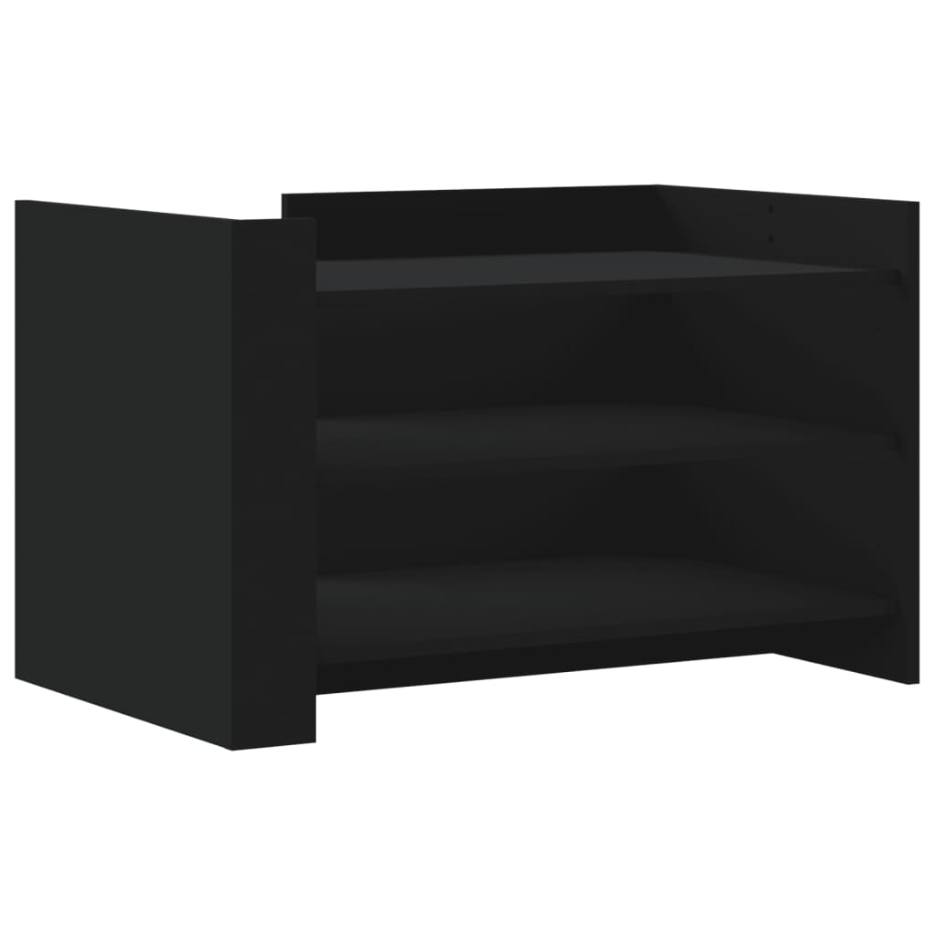vidaXL Tavolino da Salotto Nero 80x50x50 cm in Legno Multistrato