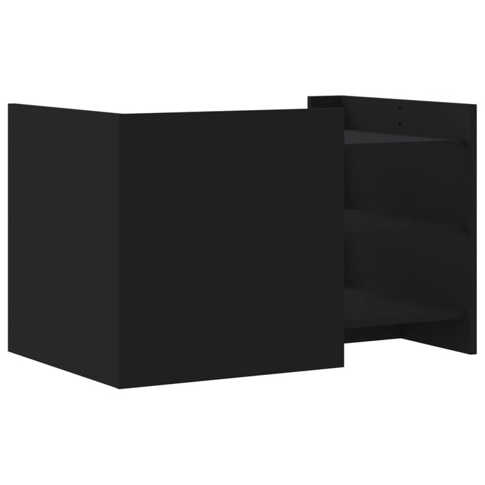 Tavolino da Salotto Nero 80x50x50 cm in Legno Multistrato 848340