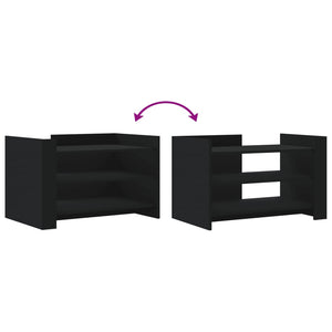 vidaXL Tavolino da Salotto Nero 80x50x50 cm in Legno Multistrato
