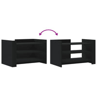 Tavolino da Salotto-Tavolino da soggiorno-Tavolo Nero 80x50x50 cm in Legno Multistrato 423595