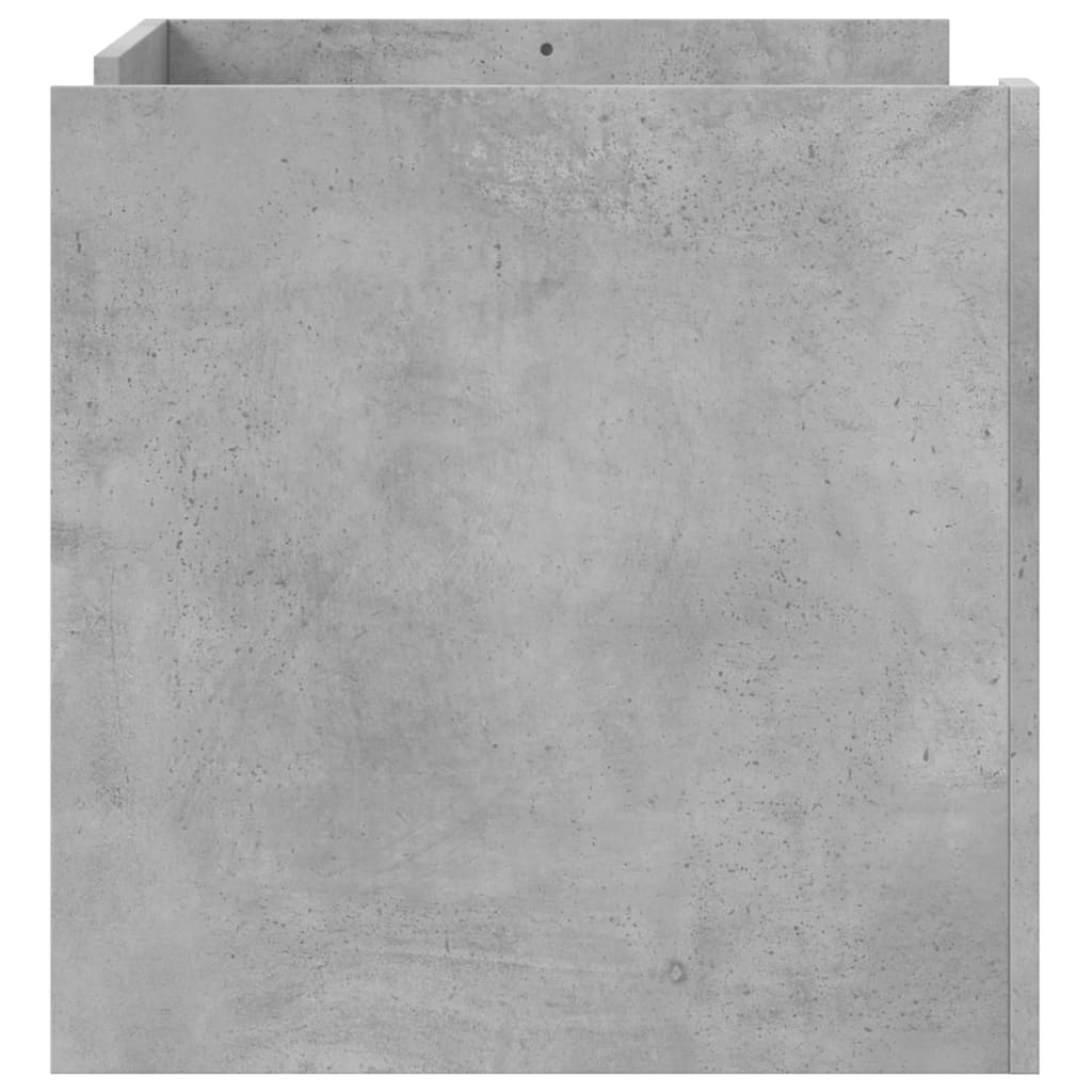 Tavolino Salotto-Tavolino da soggiorno-Tavolo Grigio Cemento 80x50x50 cm Legno Multistrato 541547