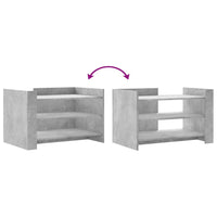 Tavolino Salotto-Tavolino da soggiorno-Tavolo Grigio Cemento 80x50x50 cm Legno Multistrato 541547