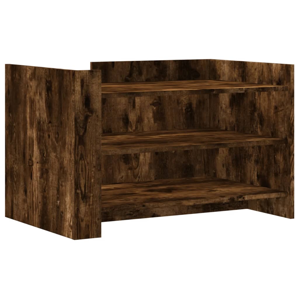 Tavolino da Salotto Rovere Fumo 80x50x50cm in Legno Multistrato 848343