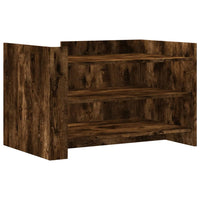 Tavolino da Salotto Rovere Fumo 80x50x50cm in Legno Multistrato 848343