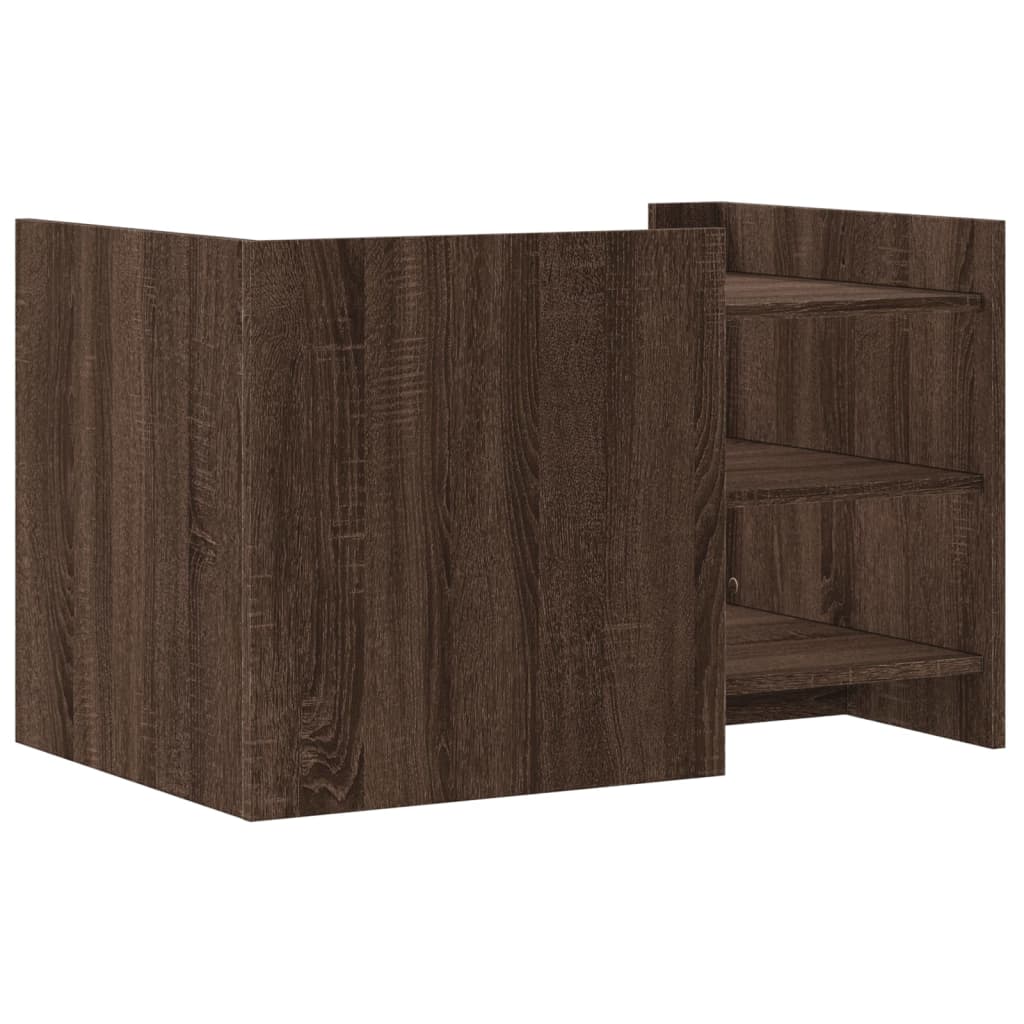 Tavolino da Salotto Rovere Marrone 80x50x50cm Legno Multistrato