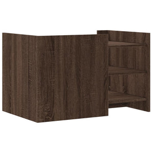 Tavolino da Salotto Rovere Marrone 80x50x50cm Legno Multistrato