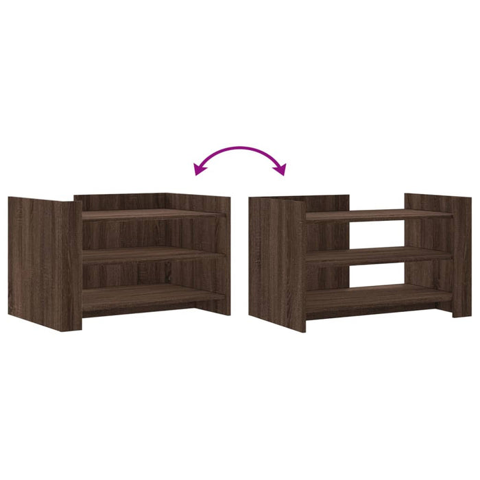 Tavolino da Salotto Rovere Marrone 80x50x50cm Legno Multistrato