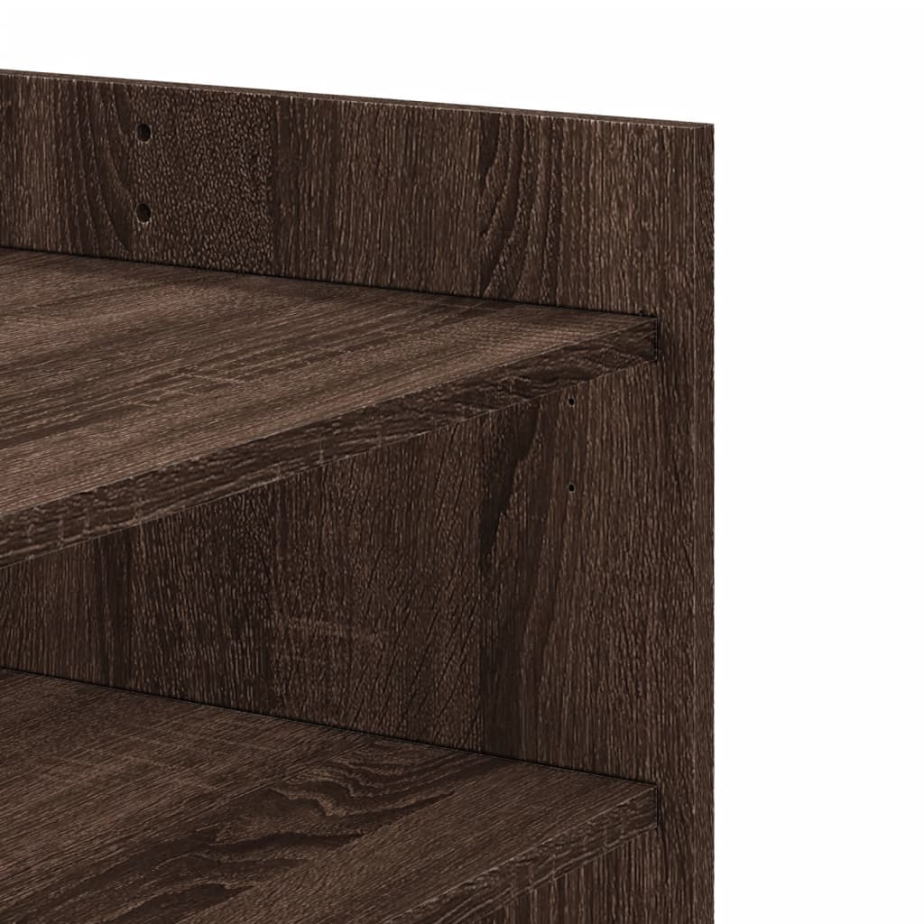 Tavolino da Salotto-Tavolino da soggiorno-Tavolo Rovere Marrone 80x50x50cm Legno Multistrato 683607