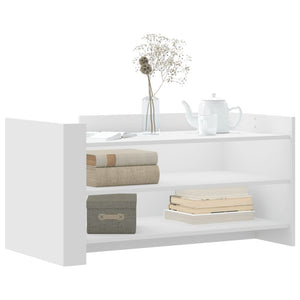 Tavolino da Salotto-Tavolino da soggiorno-Tavolo Bianco 100x50x50 cm in Legno Multistrato 616415