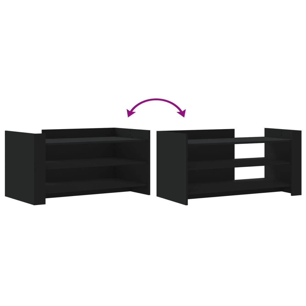 Tavolino da Salotto Nero 100x50x50 cm Legno Multistrato 848347