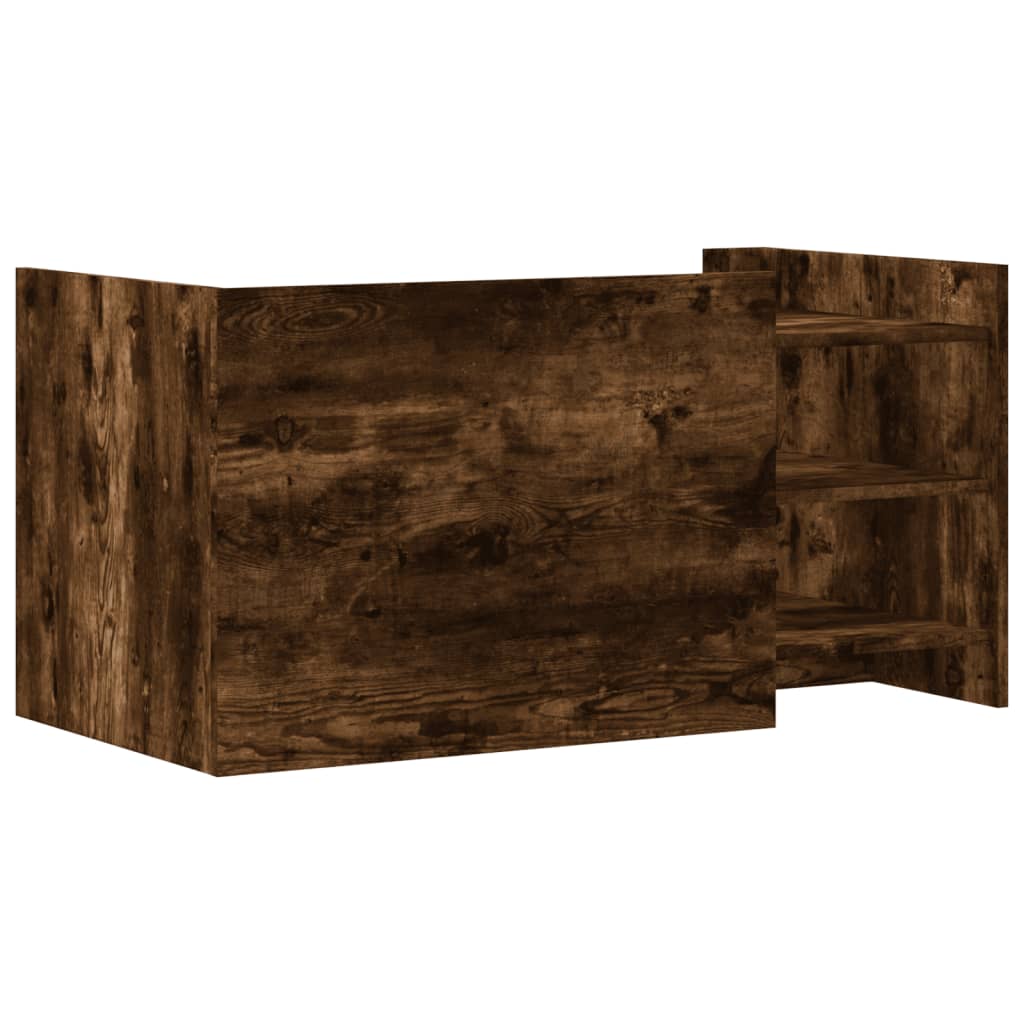 Tavolino Salotto Rovere Fumo 100x50x50 cm in Legno Multistrato