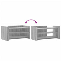 Tavolino Salotto Grigio Sonoma 100x50x50 cm Legno Multistrato 848351