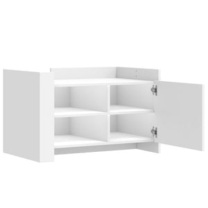 Tavolino da Salotto Bianco 80x50x50 cm in Legno Multistrato 848353