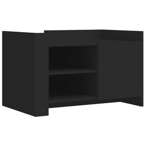 Tavolino da Salotto Nero 80x50x50 cm in Legno Multistrato 848354