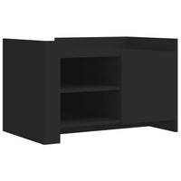 vidaXL Tavolino da Salotto Nero 80x50x50 cm in Legno Multistrato