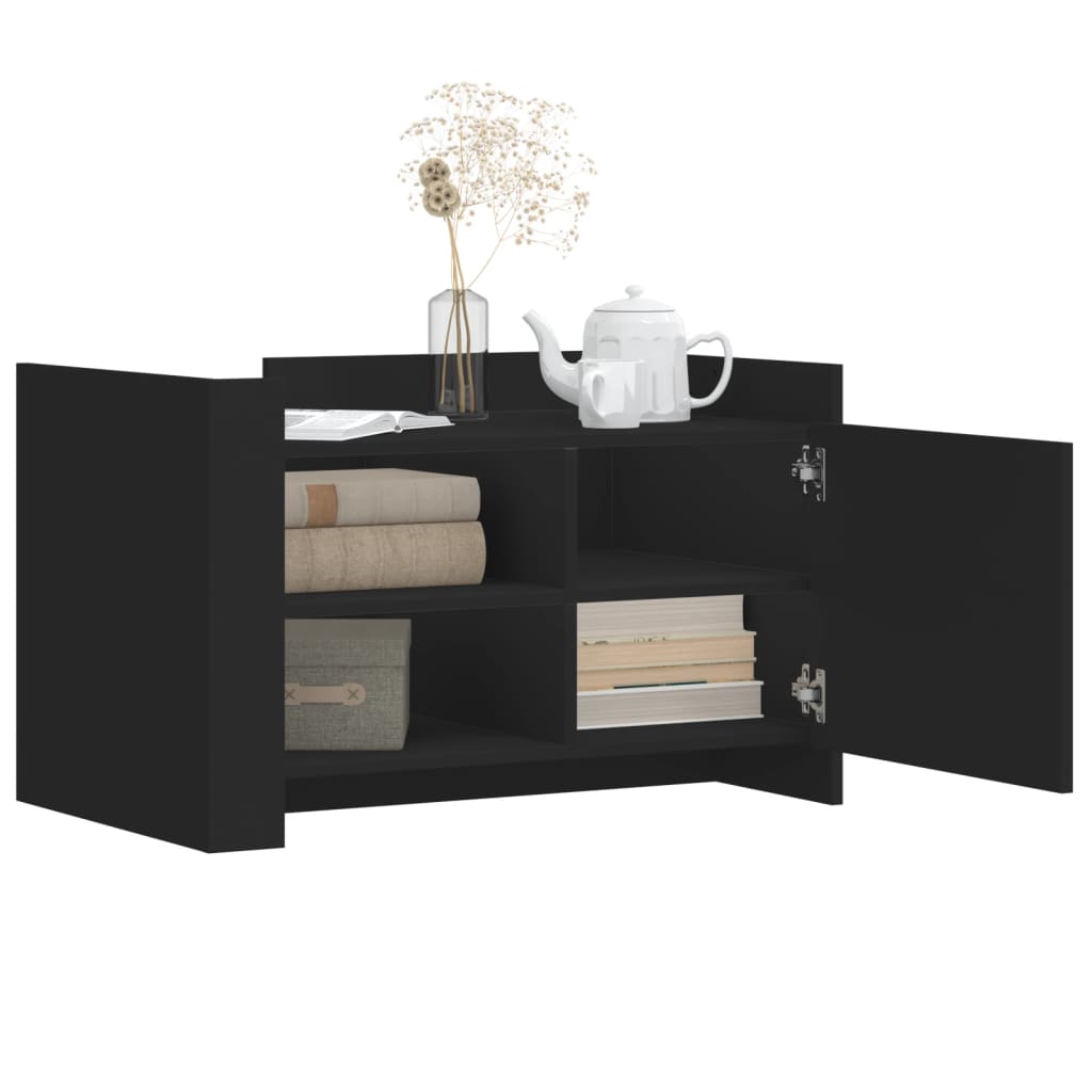 vidaXL Tavolino da Salotto Nero 80x50x50 cm in Legno Multistrato