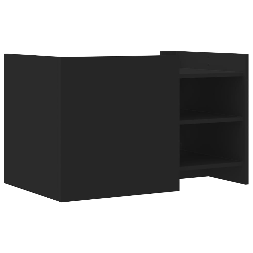 Tavolino da Salotto Nero 80x50x50 cm in Legno Multistrato 848354