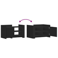 vidaXL Tavolino da Salotto Nero 80x50x50 cm in Legno Multistrato