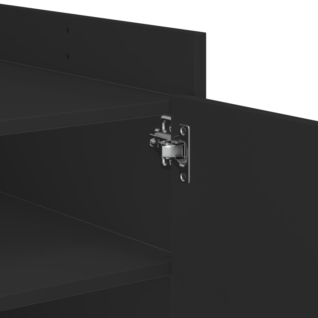 Tavolino da Salotto Nero 80x50x50 cm in Legno Multistrato 848354