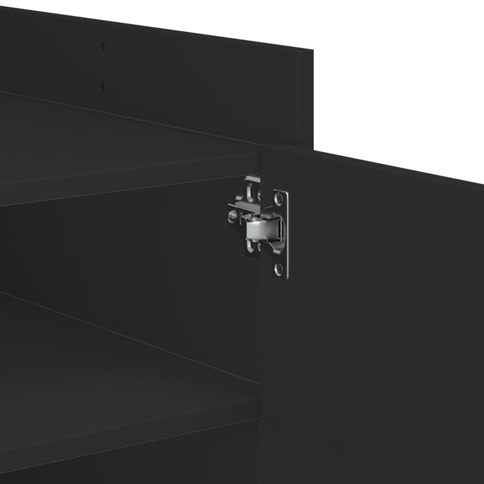 vidaXL Tavolino da Salotto Nero 80x50x50 cm in Legno Multistrato