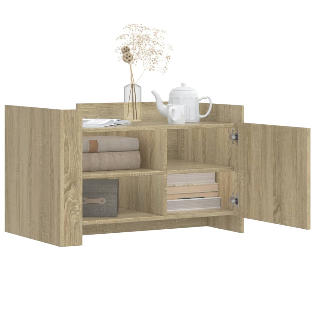 Tavolino da Salotto Rovere Sonoma 80x50x50 cm Legno Multistrato 848355