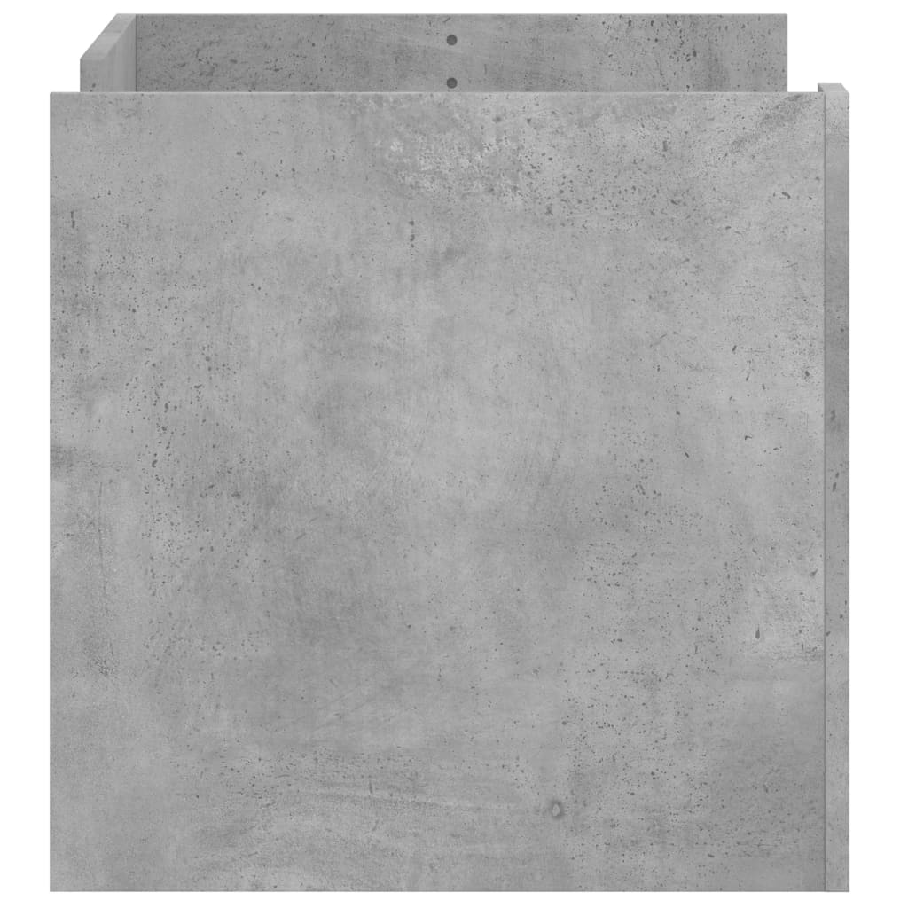 Tavolino Salotto-Tavolino da soggiorno-Tavolo Grigio Cemento 80x50x50 cm Legno Multistrato 186301