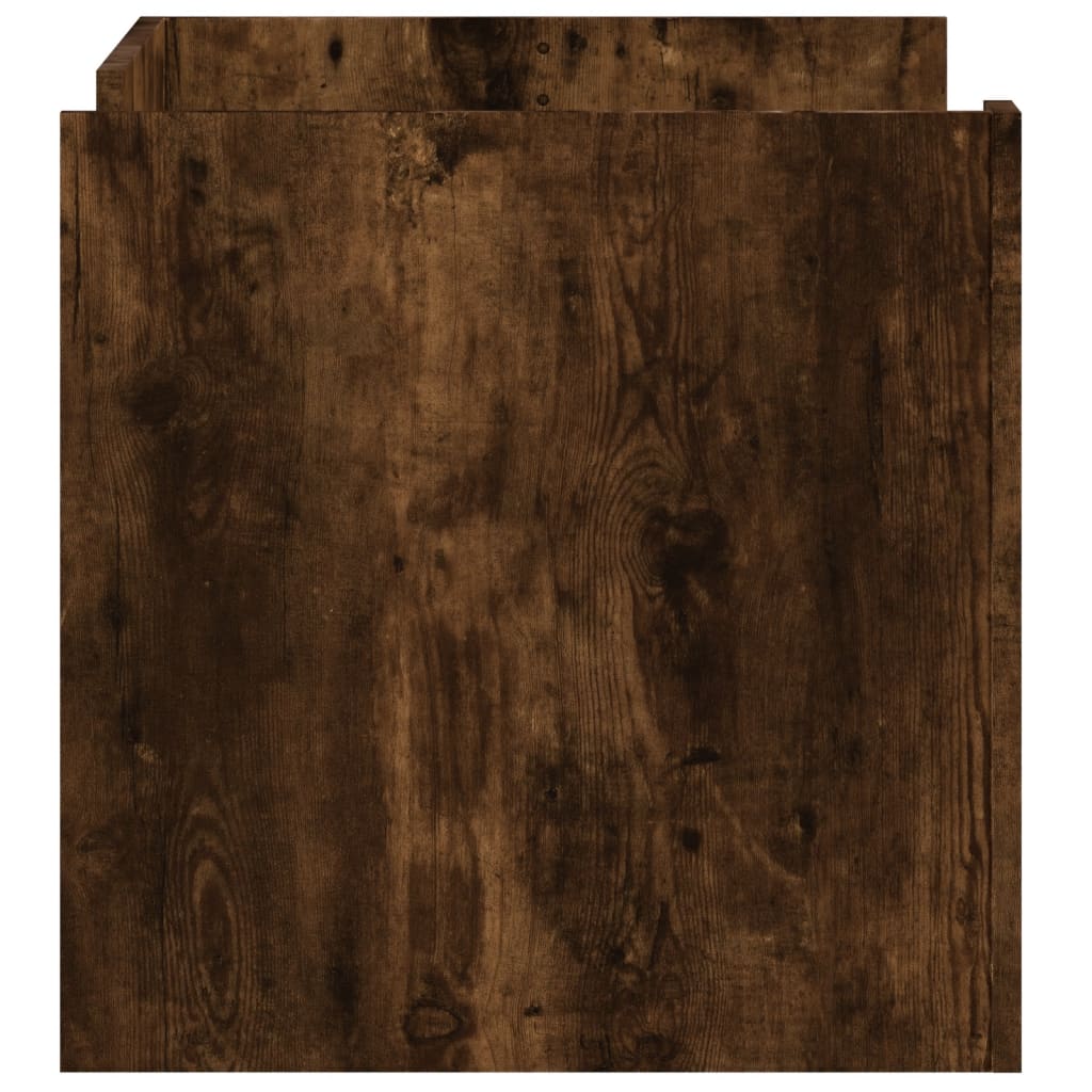 Tavolino da Salotto Rovere Fumo 80x50x50cm in Legno Multistrato 848357