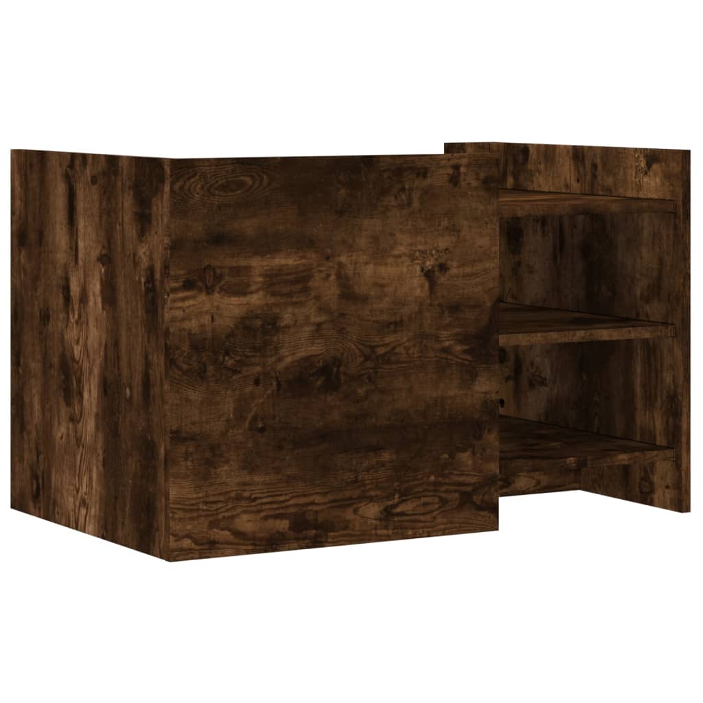 vidaXL Tavolino da Salotto Rovere Fumo 80x50x50cm in Legno Multistrato