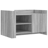 Tavolino Salotto Grigio Sonoma 80x50x50 cm Legno Multistrato 848358