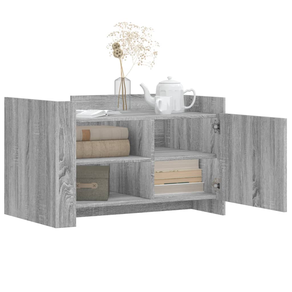 Tavolino Salotto Grigio Sonoma 80x50x50 cm Legno Multistrato 848358