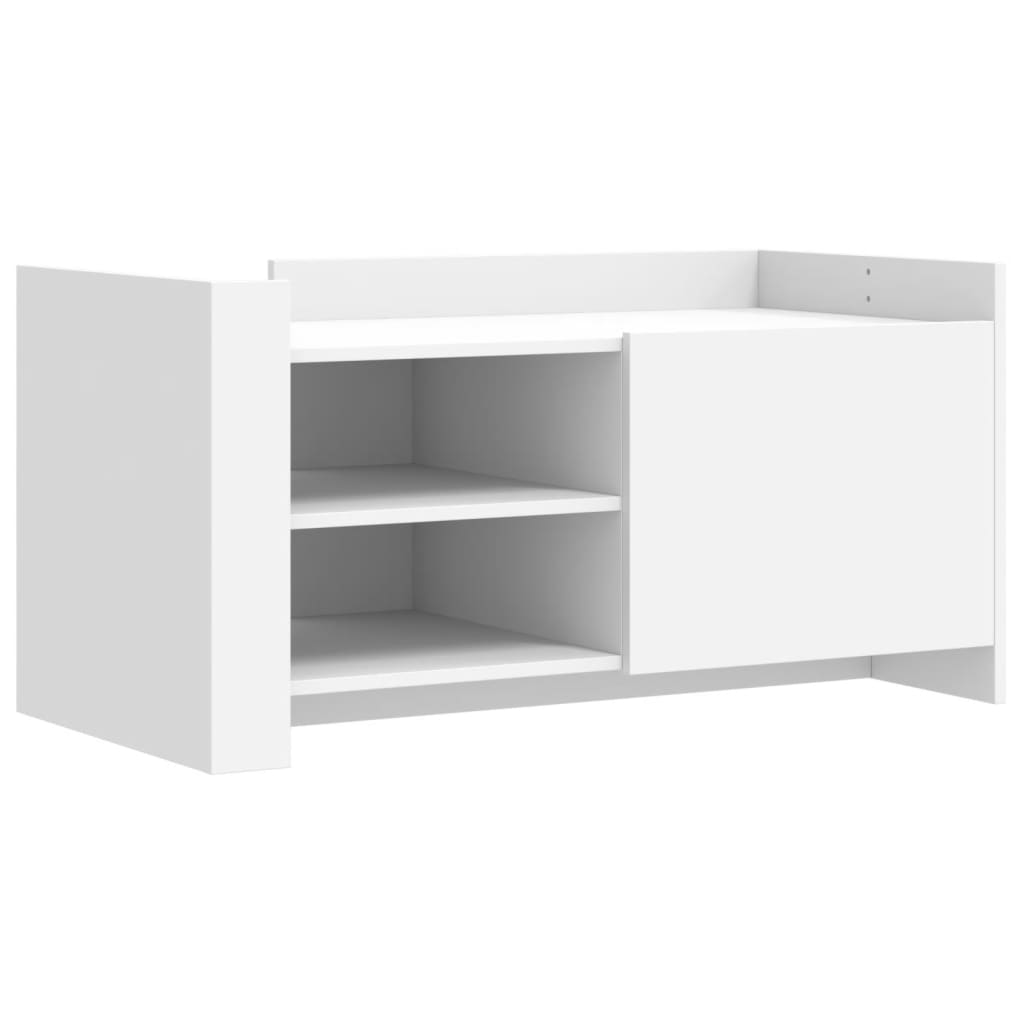 Tavolino da Salotto Bianco 100x50x50 cm in Legno Multistrato 848360