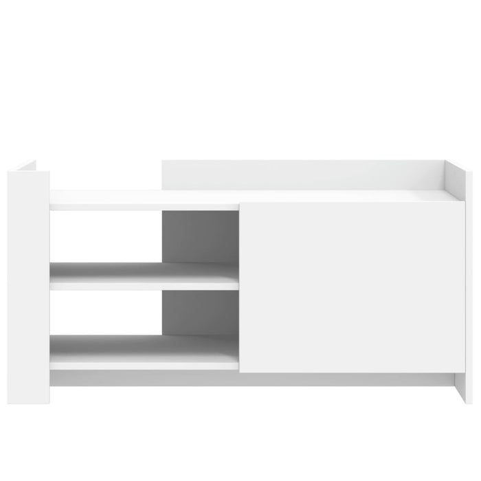 Tavolino da Salotto Bianco 100x50x50 cm in Legno Multistrato 848360