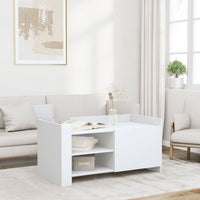 vidaXL Tavolino da Salotto Bianco 100x50x50 cm in Legno Multistrato