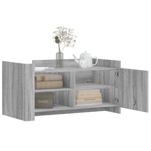Tavolino Salotto Grigio Sonoma 100x50x50 cm Legno Multistrato