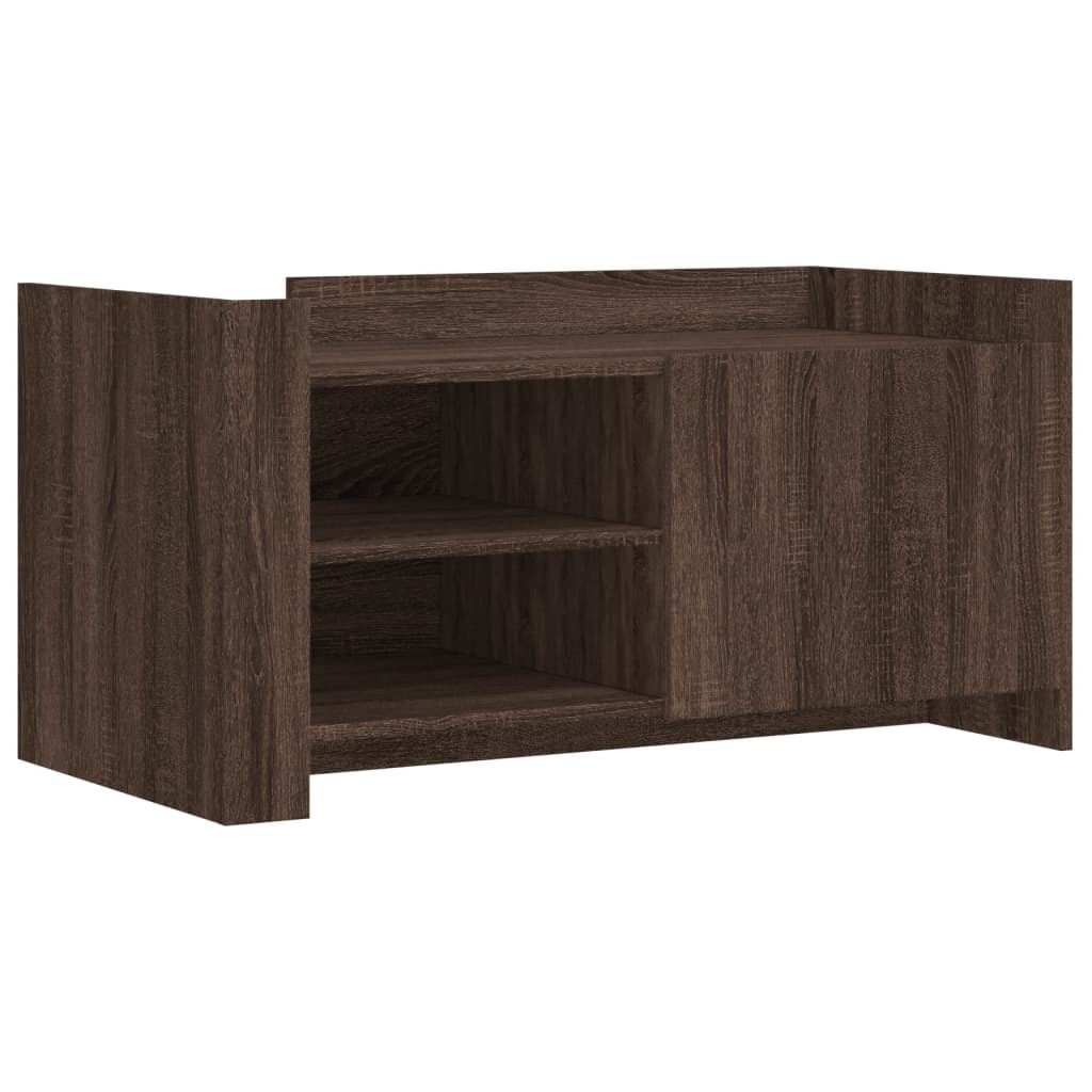 Tavolino Salotto Rovere Marrone 100x50x50 cm Legno Multistrato 848366