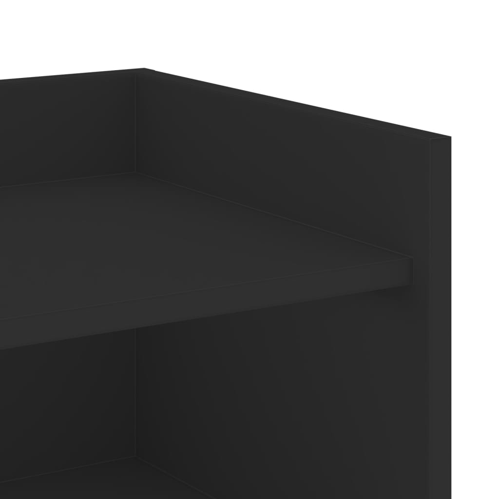 vidaXL Credenza Nera 45x35x75 cm in Legno Multistrato