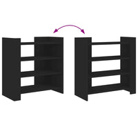 Credenza-Buffet-Armadio da cucina Nera 73,5x35x75 cm in Legno Multistrato 793696