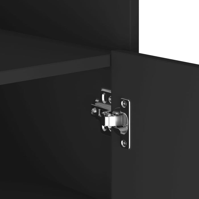 vidaXL Credenza Nera 45x35x75 cm in Legno Multistrato