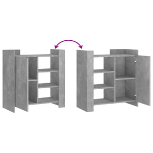 vidaXL Credenza Grigio Cemento 73,5x35x75 cm in Legno Multistrato