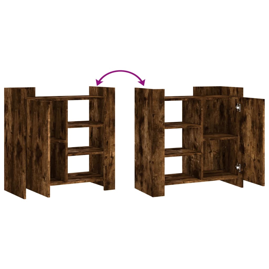 Credenza-Buffet-Armadio da cucina Rovere Fumo 73,5x35x75 cm in Legno Multistrato