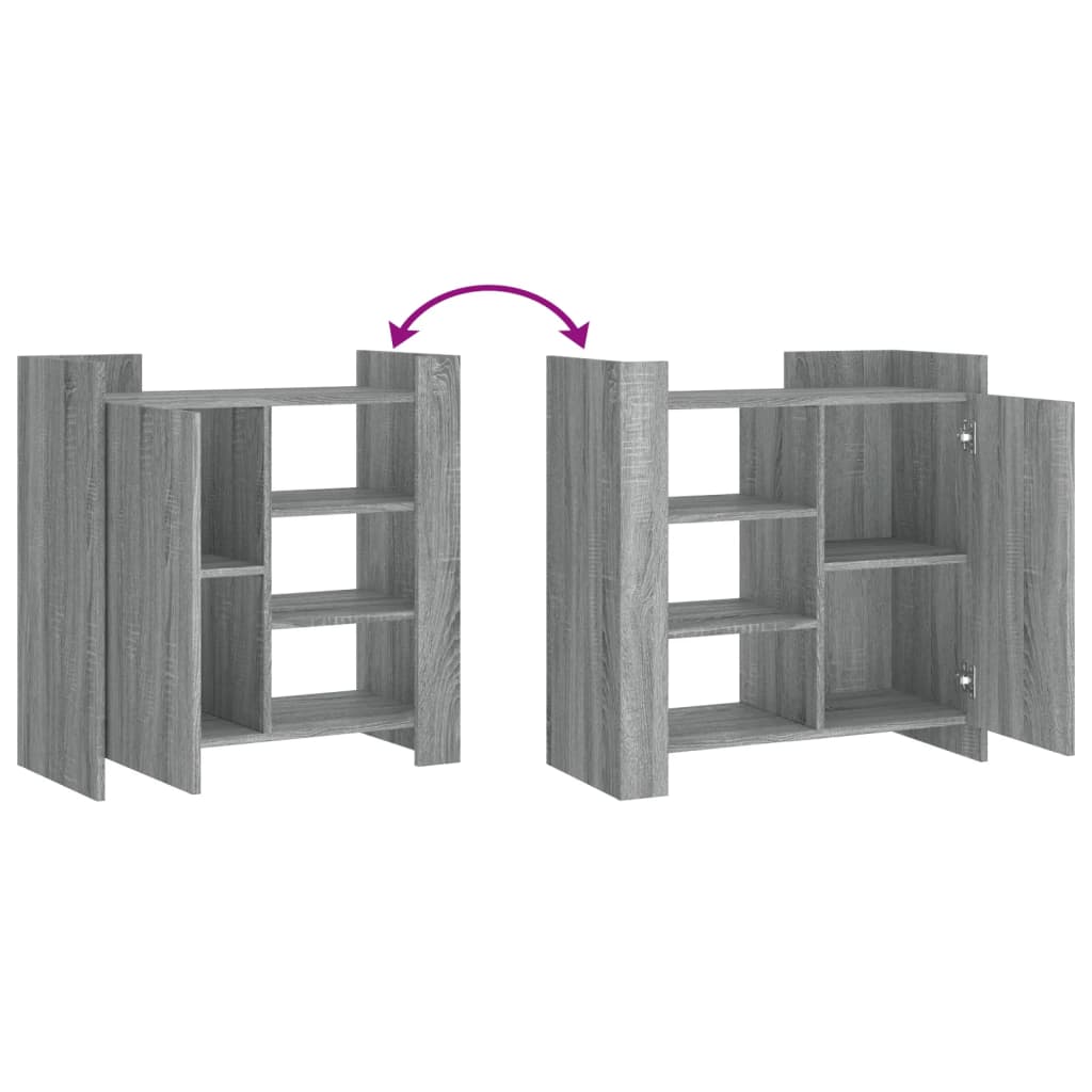 vidaXL Credenza Grigio Sonoma 73,5x35x75 cm in Legno Multistrato