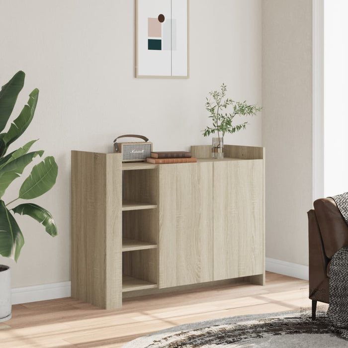 Credenza Rovere Sonoma 100x35x75 cm in Legno Multistrato 848411