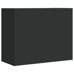 Armadietto a Muro Nero 75x35x60 cm in Truciolato 848417