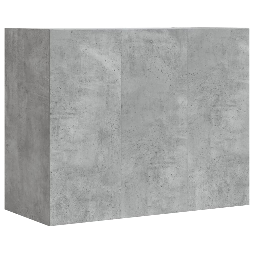 Armadietto a Muro Grigio Cemento 75x35x60 cm in Truciolato 848419
