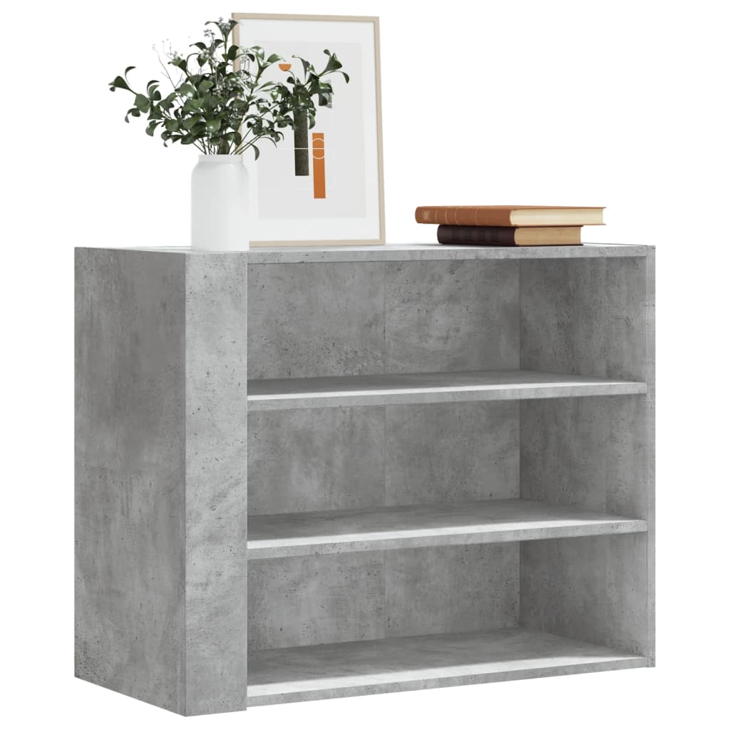 Armadietto a Muro Grigio Cemento 75x35x60 cm in Truciolato 848419