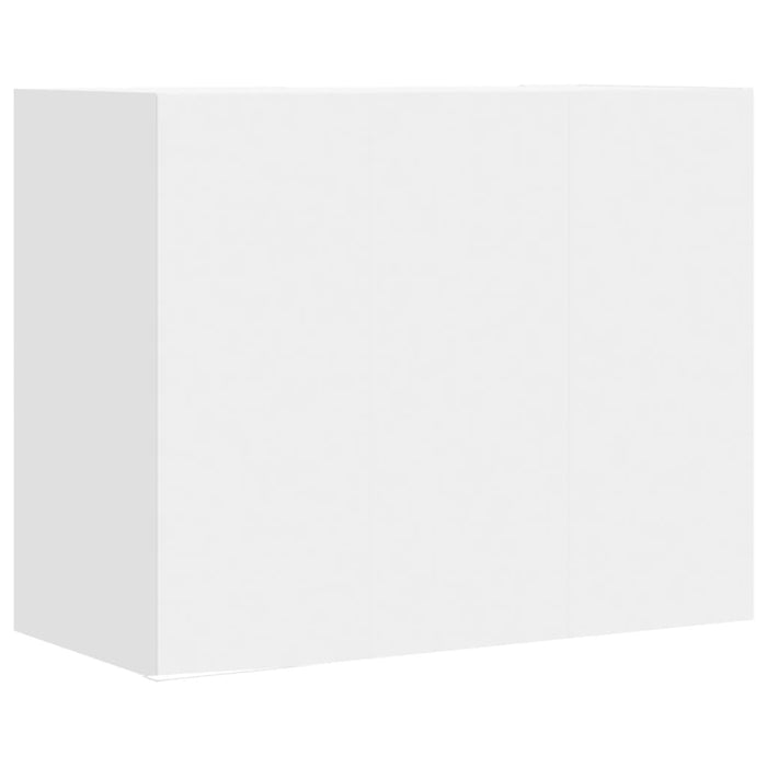 Armadietto a Muro Bianco 75x35x60 cm in Truciolato 848423
